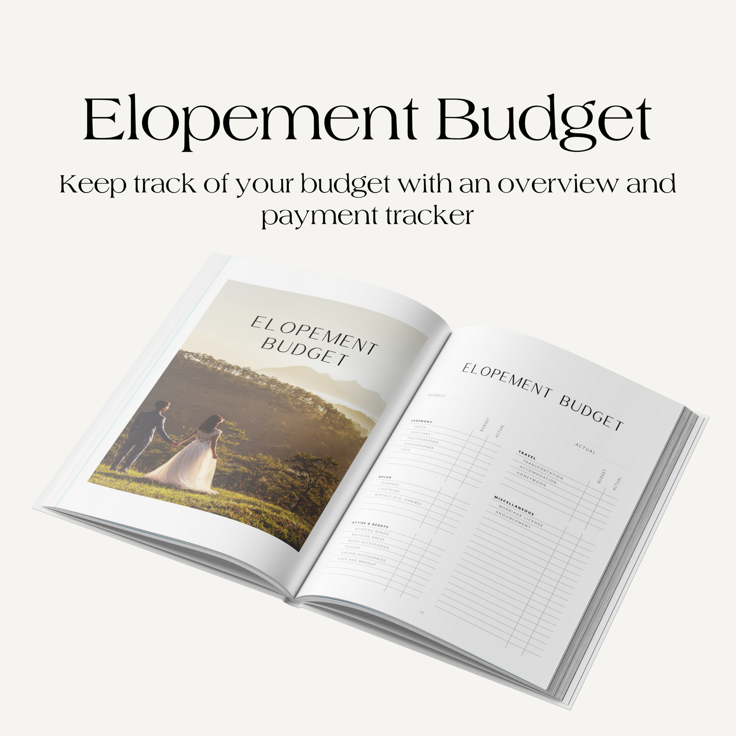 Elopement Planner Book